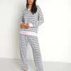 Splendid Pj Sets>Westport Long Sleeve PJ Set Heather Grey