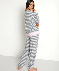 Splendid Pj Sets>Westport Long Sleeve PJ Set Heather Grey