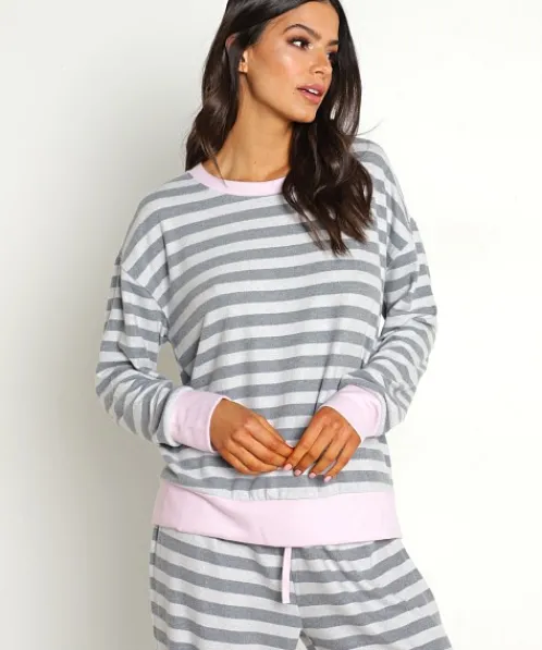 Splendid Pj Sets>Westport Long Sleeve PJ Set Heather Grey