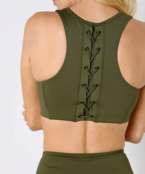 SPLITS59 Sports Bras>Glenda Techflex Sports Bra Army