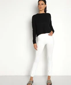 SPLITS59 Bottoms>Icon Mid Rise Pant Supplex 7/8 White
