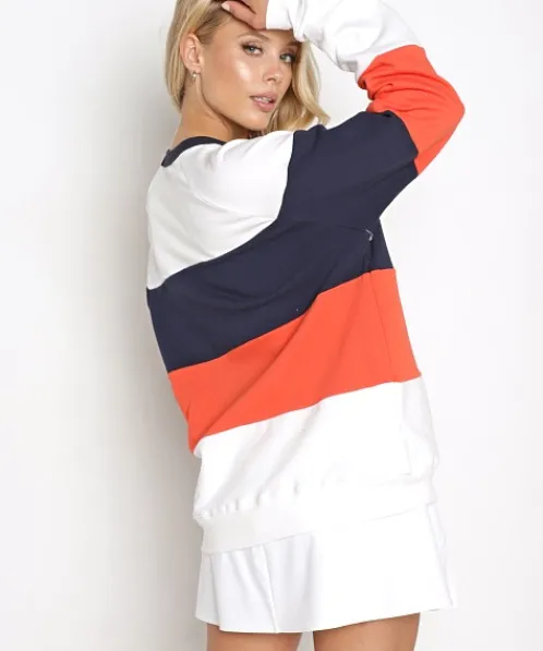 SPLITS59 Knits>Jill French Terry Sweatshirt Indigo Off White Fire