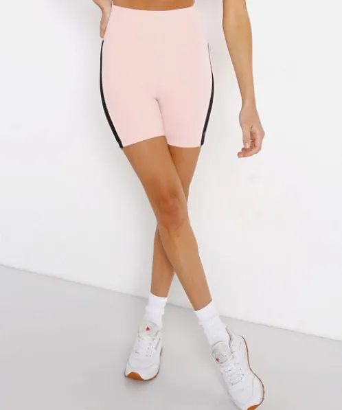 SPLITS59 Bottoms>Loulou High Waist Airweight Short Powder + Black