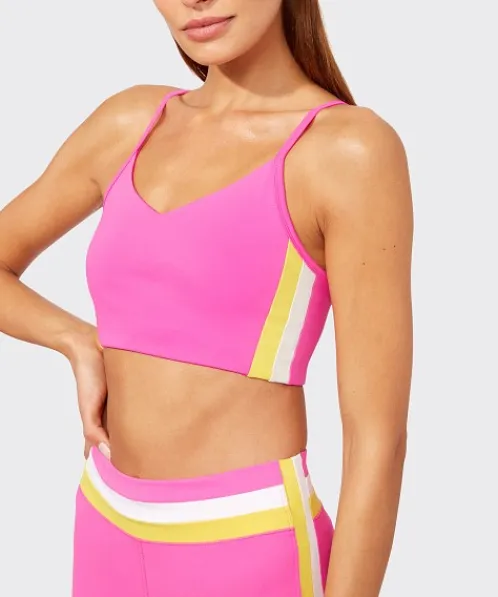 SPLITS59 Sports Bras>Miles Techflex Sports Bra Fuchsia