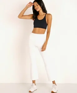 SPLITS59 Bottoms>Raquel High Waist Crop Legging Off White