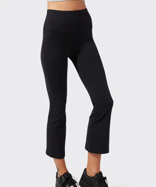 SPLITS59 Bottoms>Raquel High Waist Crop Legging Black