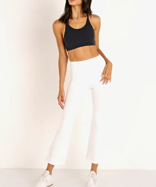 SPLITS59 Bottoms>Raquel High Waist Crop Legging Off White