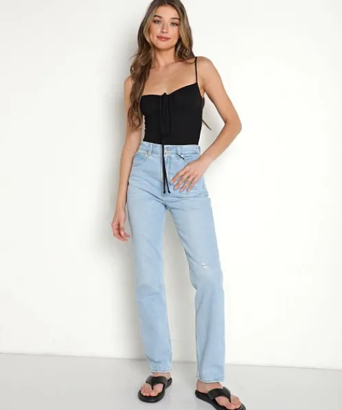 Stillwater Bodysuits>Corset Bodysuit Black