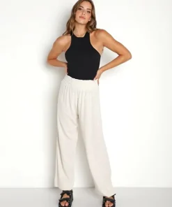 Stillwater Pants>Take Me Higher Wide Leg Pant Natural