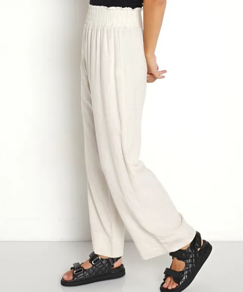 Stillwater Pants>Take Me Higher Wide Leg Pant Natural