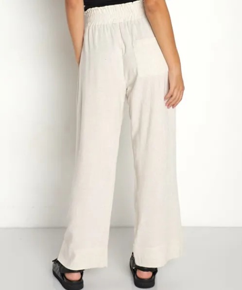 Stillwater Pants>Take Me Higher Wide Leg Pant Natural