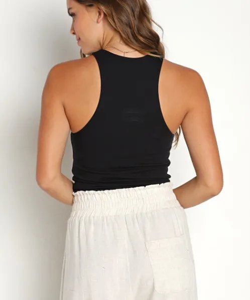 Stillwater Tops>The Cut Away Tank Black