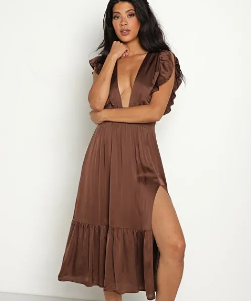Stillwater Dresses>The Jessie Midi Chocolate