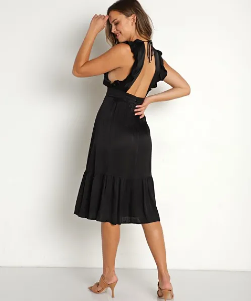 Stillwater Dresses>The Jessie Midi Black