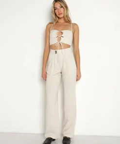 Stillwater Pants>The Pleated Wide Leg Natural