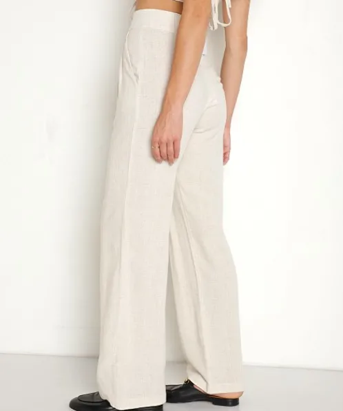 Stillwater Pants>The Pleated Wide Leg Natural