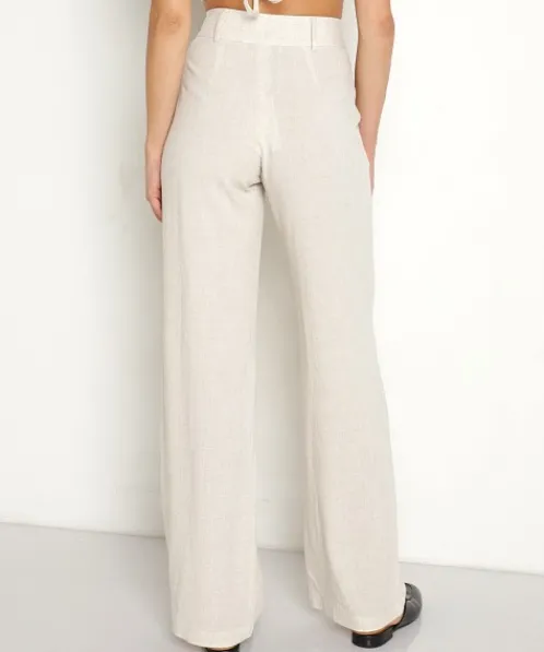 Stillwater Pants>The Pleated Wide Leg Natural