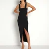 Stillwater Dresses>The Square Neck Crossfire Dress Black