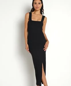 Stillwater Dresses>The Square Neck Crossfire Dress Black