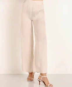 Stillwater Pants>The Sunset Wide Leg Pant Champagne