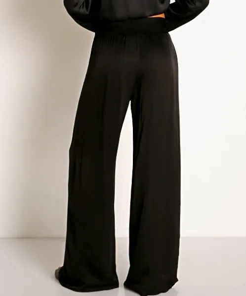Stillwater Pants>The Sunset Wide Leg Pant Black