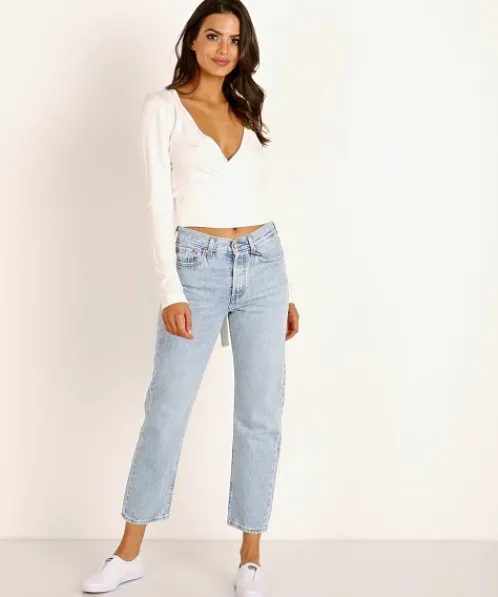 Stillwater Tops>Tiny Dancer Wrap Top White