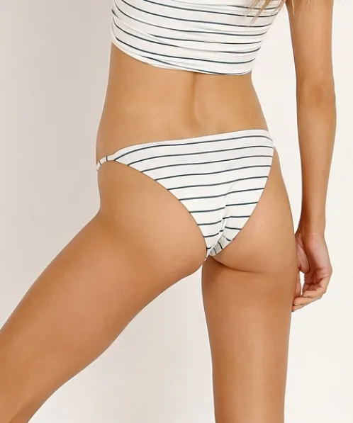 Stone Fox Swim Bikinis>Irie Bikini Bottom Coconut Stripe