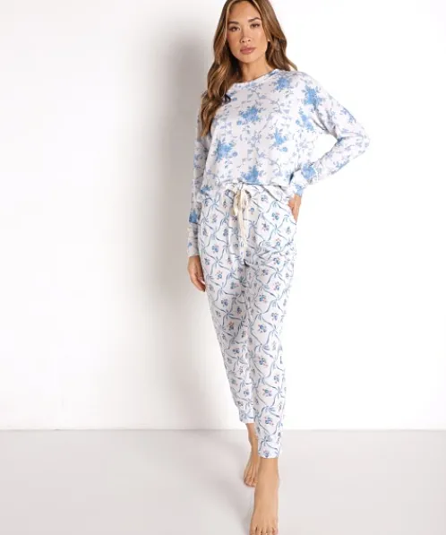 Stripe & Stare Sleep Shirts>Stripe & Stare X Love Shack Fancy Sweatshirt La Vie En Rose