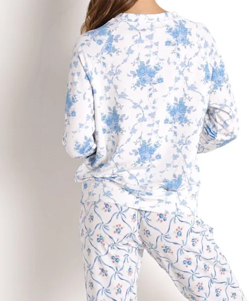 Stripe & Stare Sleep Shirts>Stripe & Stare X Love Shack Fancy Sweatshirt La Vie En Rose