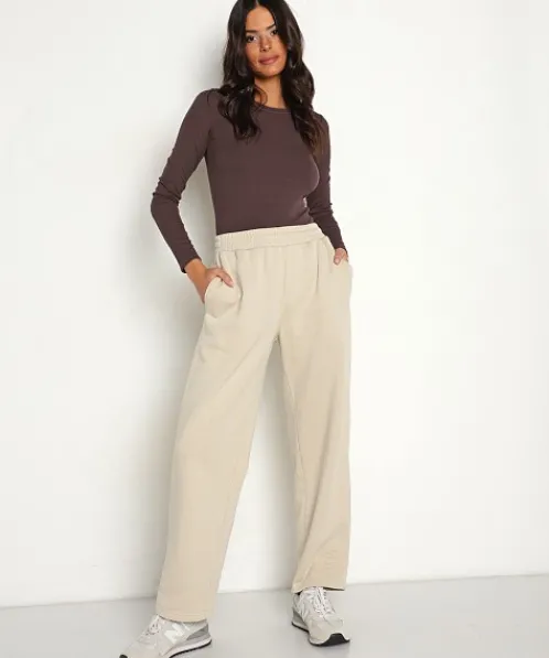 STYLERUNNER Pants>Median Straight Leg Jogger Oat Milk