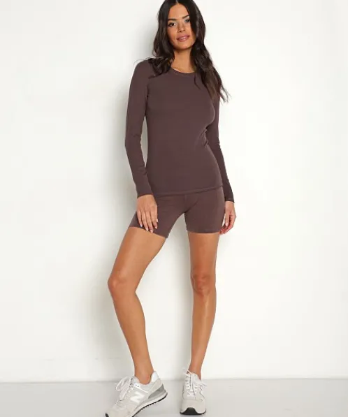 STYLERUNNER Bottoms | Shorts>Siena 5" High Rise Short Sepia