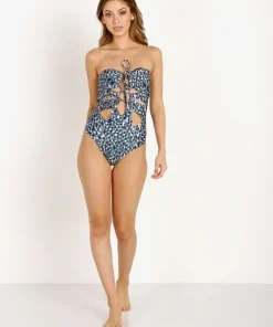 Suboo One Pieces>Foolish Splice Front One Piece Lepoard