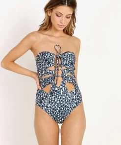 Suboo One Pieces>Foolish Splice Front One Piece Lepoard
