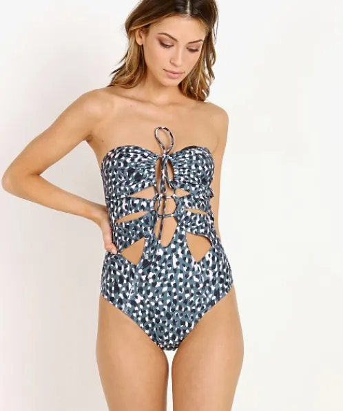 Suboo One Pieces>Foolish Splice Front One Piece Lepoard