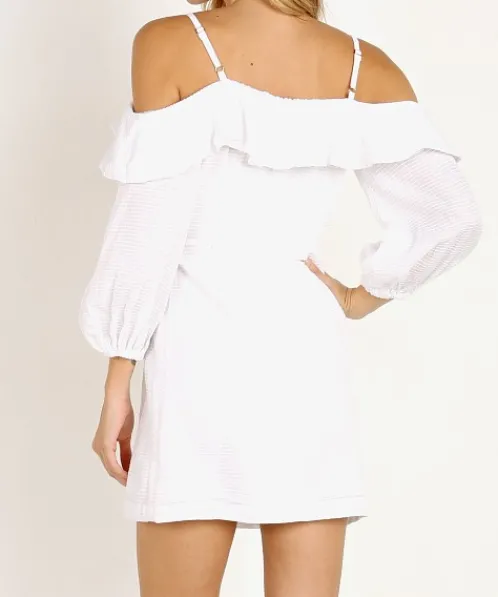 Suboo Dresses>Together Again Wrap Mini Dress White