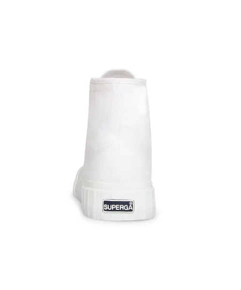 Superga Sneakers>2696 Stripe Hi Top Sneaker White
