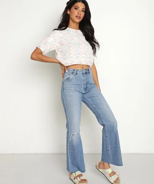 Sweet En Forme Knits>Rainbow Speckled Mini Knit Sweater