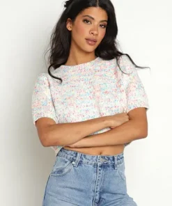 Sweet En Forme Knits>Rainbow Speckled Mini Knit Sweater