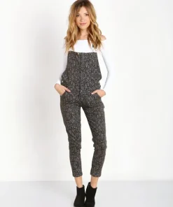 Tallow Rompers>Tribal Zodiac Overall Charcoal
