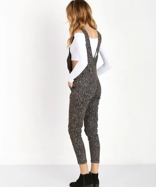 Tallow Rompers>Tribal Zodiac Overall Charcoal