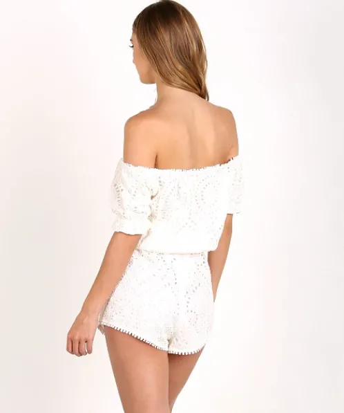 The Jetset Diaries Rompers>Santa Fe Romper Ivory