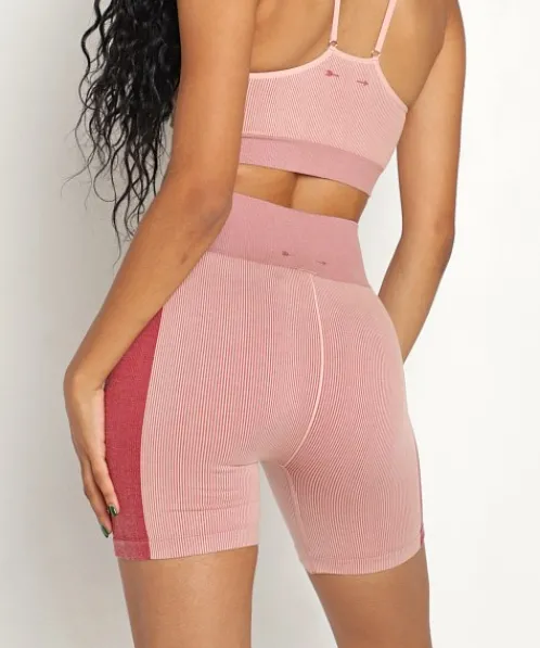The Upside Bottoms>Circular Knit Mini Spin Short Pink