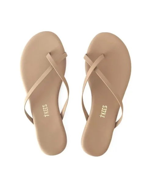 Tkees Sandals>Riley Vegan Leather Sandals Matte Nude