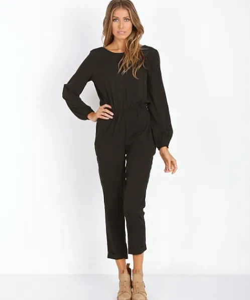 Tularosa Rompers>Prima Jumpsuit Black