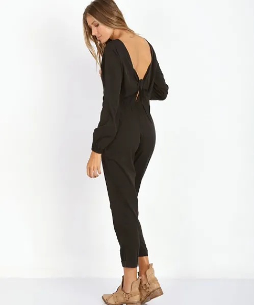 Tularosa Rompers>Prima Jumpsuit Black
