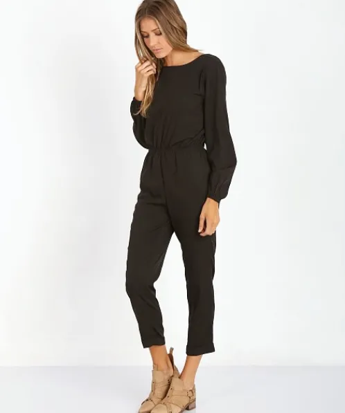 Tularosa Rompers>Prima Jumpsuit Black