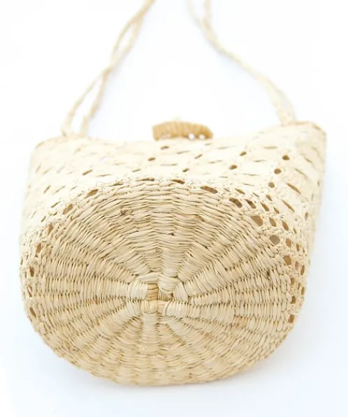 Unalome Accessories>Marfa Handcrafted Straw Shoulder Bag