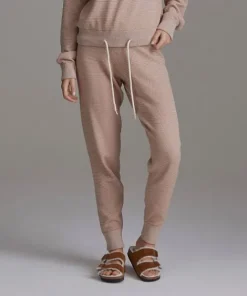 Varley Bottoms | Pants>Alice Sweat Pant Praline/Ivory