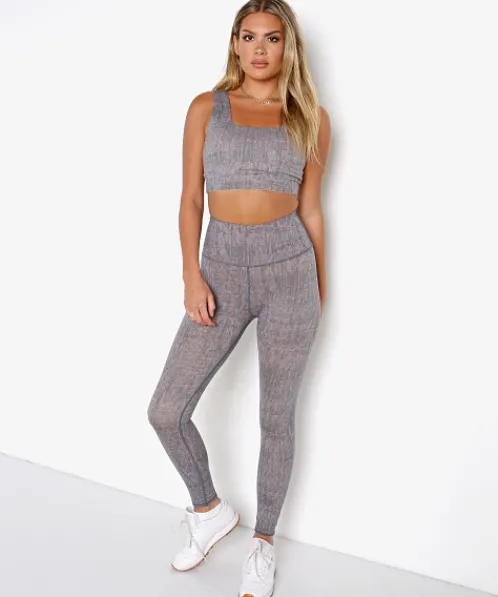Varley Bottoms>Century 2.0 Legging Blue Dusty Grain