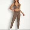 Varley Bottoms>Century 2.0 Legging Coffe Cheetah
